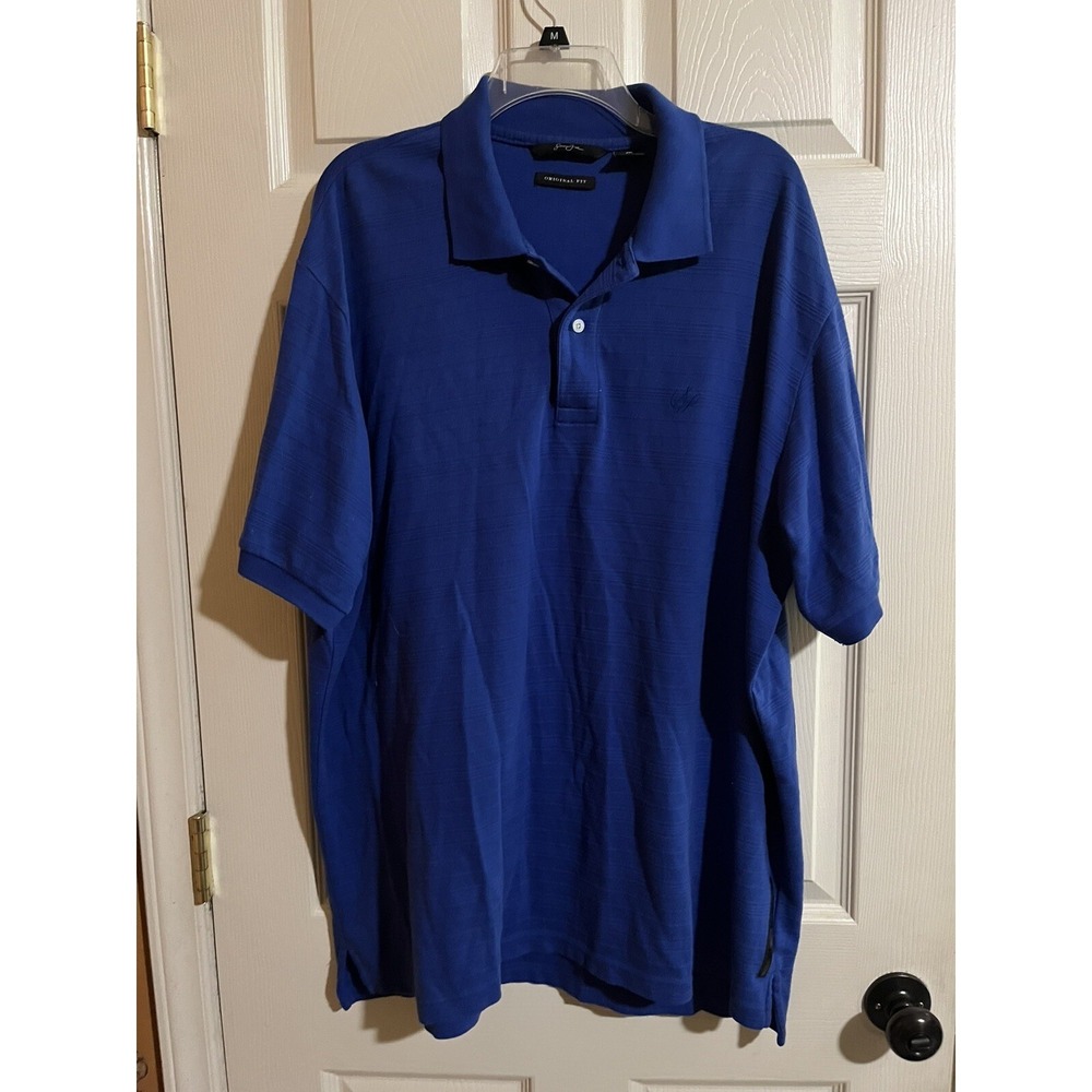 SEAN JOHN POLO mens 2xl Blue SHORT SLEEVE SHIRT Pullover Casual